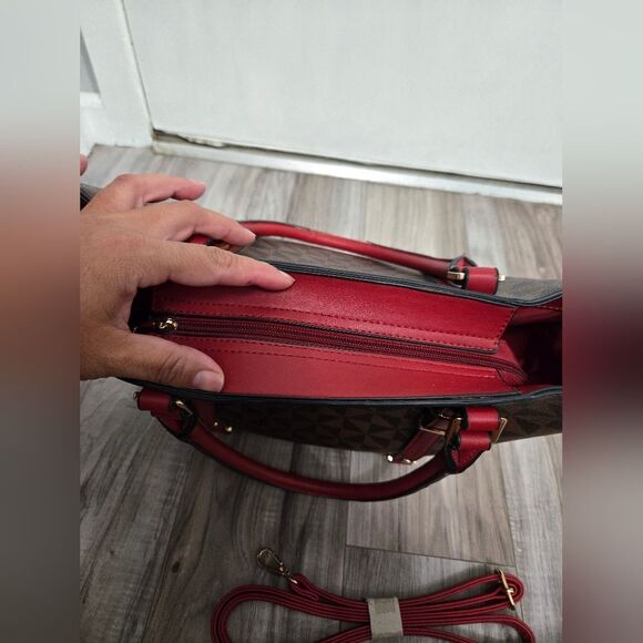 Large Diamond Design Tote Bag/shoulder Bag With Crossbody Strap - Picture 10 of 14